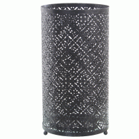Chapeleiro Suporte Guarda Chuvas de Metal Pintado Preto